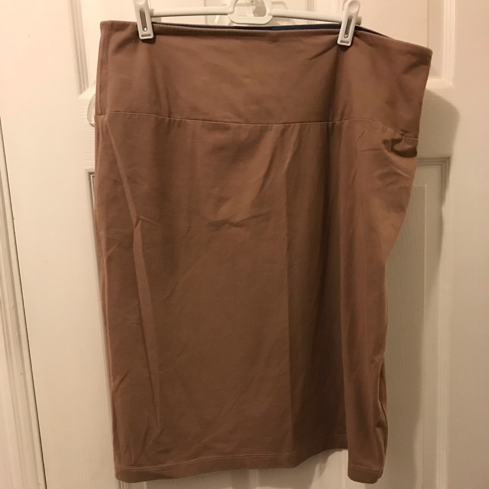 Women with control stretch pencil skirt reinforced wide waist band